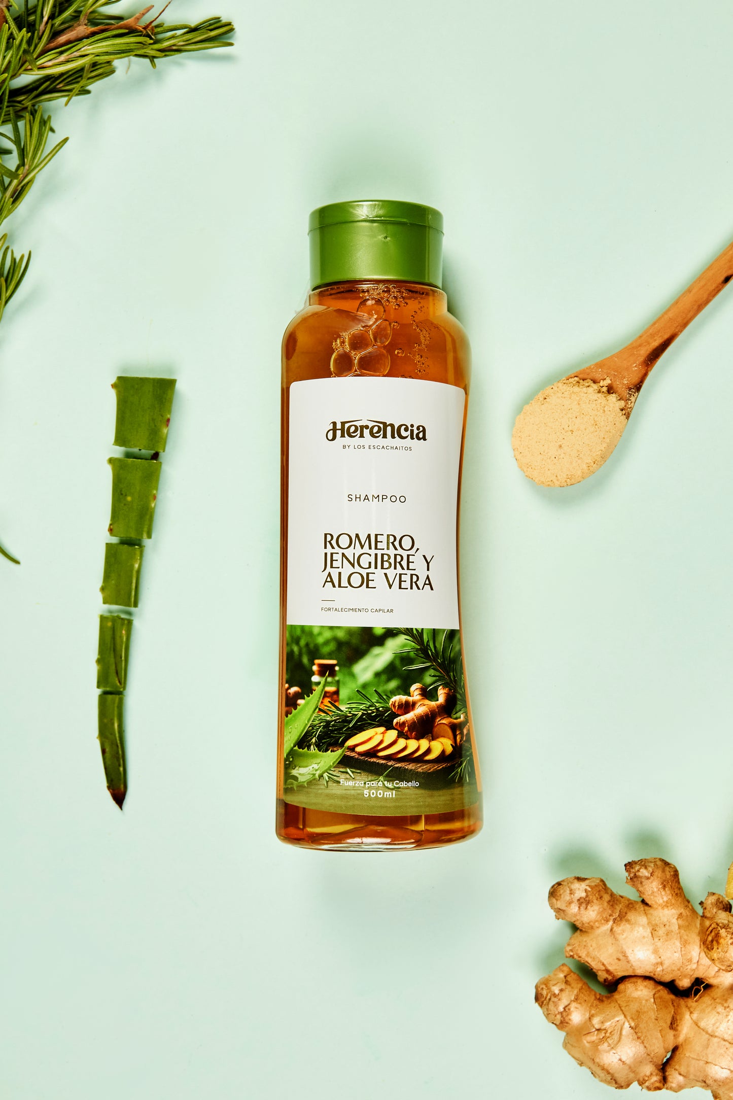 Shampoo de Romero, Jengibre y Aloe Vera